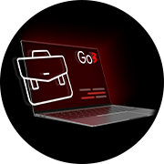 Careers Logo at Go3 Estonian Blog showing a laptop on a red and black background