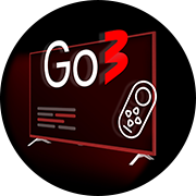 Guide Logo at Go3 Estonian Blog showing a TV screen a red and black background