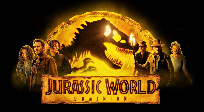 näidatud dinosaurus ja inimesed mõlemal küljel