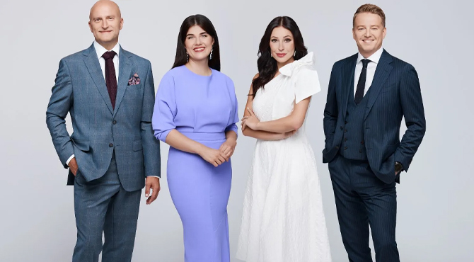 Kaks naist ja kaks meest – meeskond Eesti uudistesaadest TV3.