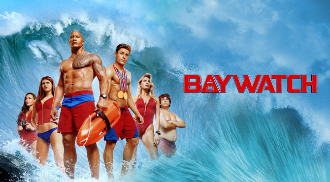 Мужчины и женщины в купальниках на большой волне