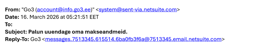 sõnum go3 lehel
