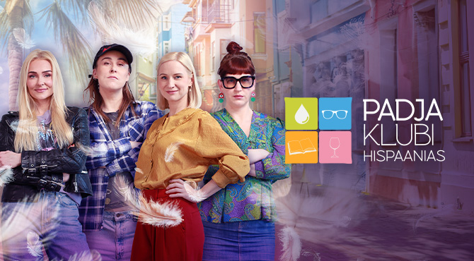 four colourful women